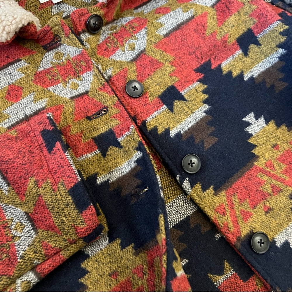 ASOS Patterned Sherpa Jacket - Picture 9 of 13